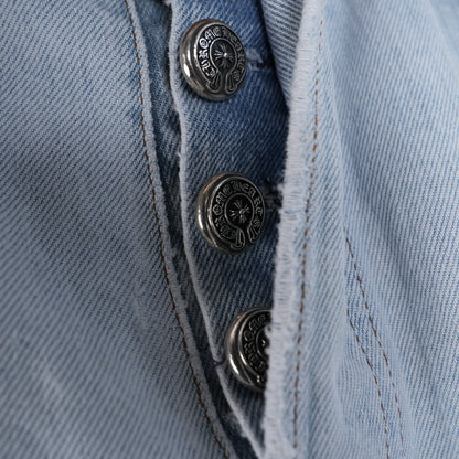 CHROME HEARTS BLACK PATCH LIGHT WASH LEVIS DENIM