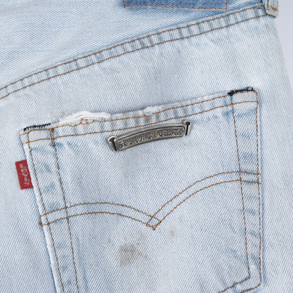 CHROME HEARTS BLACK PATCH LIGHT WASH LEVIS DENIM