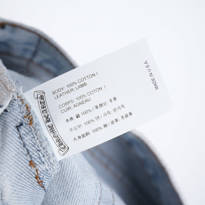 CHROME HEARTS BLACK PATCH LIGHT WASH LEVIS DENIM