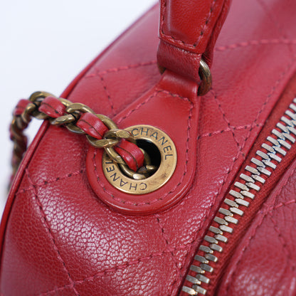 CHANEL RED VANITY CASE BAG