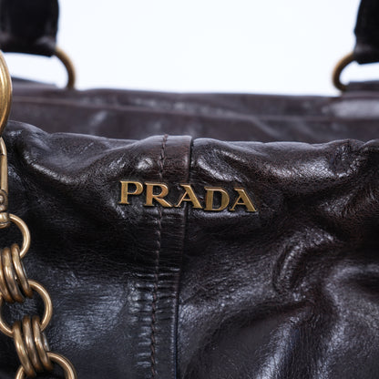 VINTAGE PRADA LEATHER CHAIN BAG