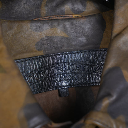 CHROME HEARTS CAMO LEATHER JACKET