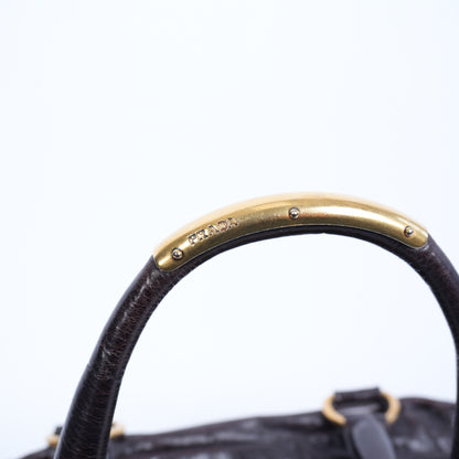 VINTAGE PRADA LEATHER CHAIN BAG