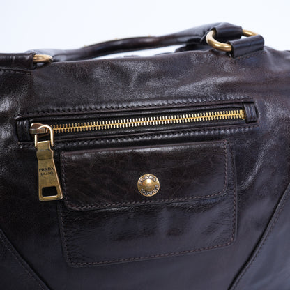 VINTAGE PRADA LEATHER CHAIN BAG