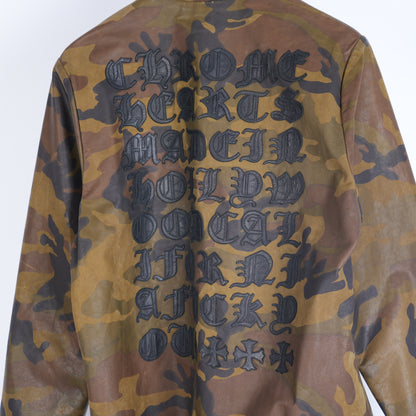 CHROME HEARTS CAMO LEATHER JACKET
