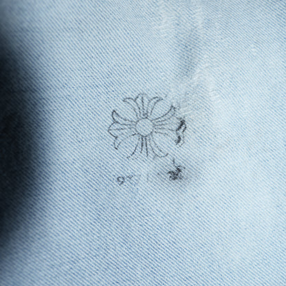 CHROME HEARTS BLACK PATCH LIGHT WASH LEVIS DENIM