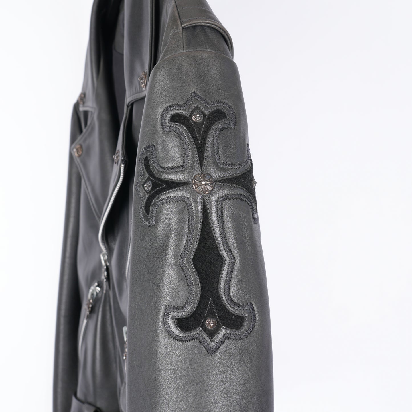 CHROME HEARTS PERFECTO FILIGREE LEATHER JACKET