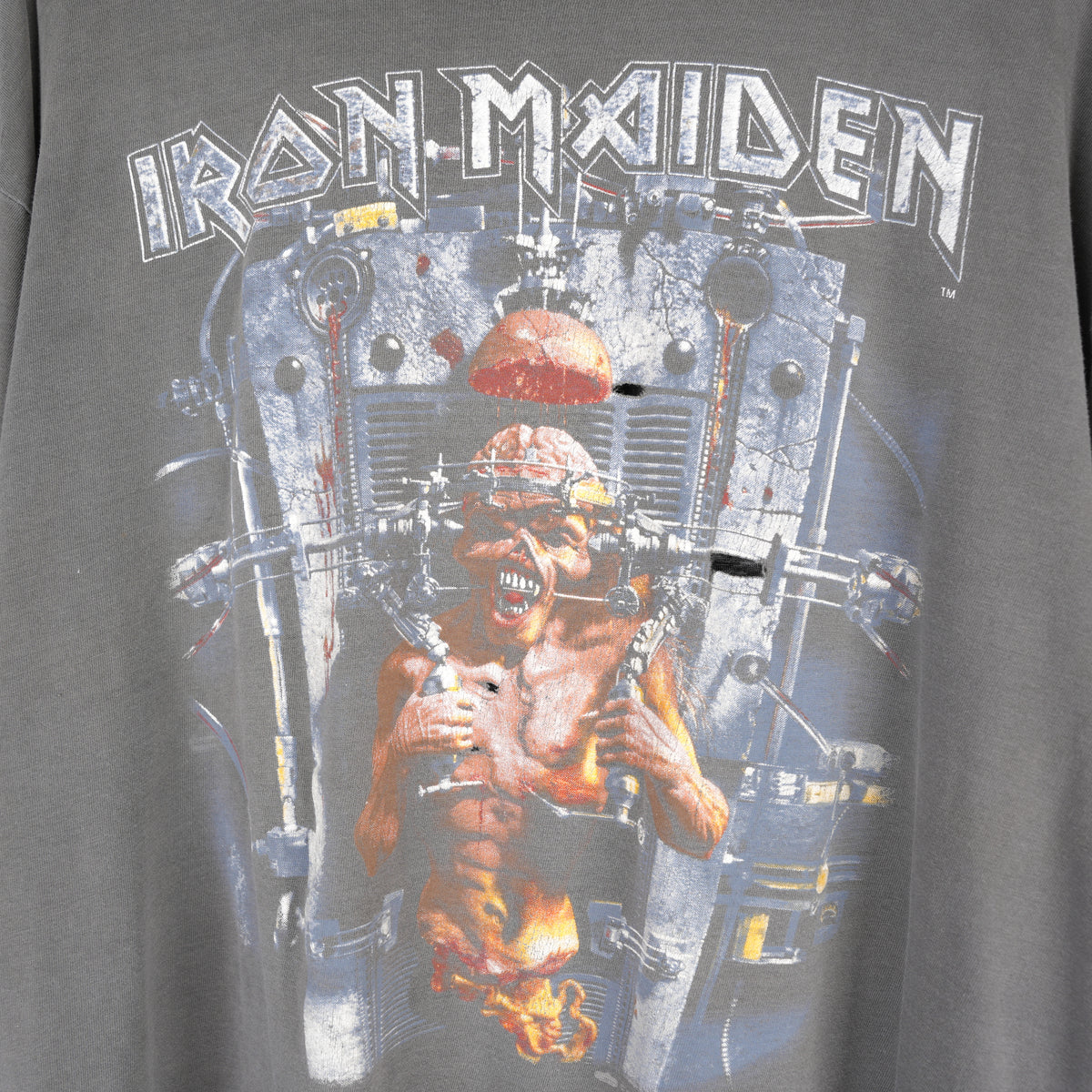 VINTAGE IRON MAIDEN THE X FACTOR FADED 1995 TEE