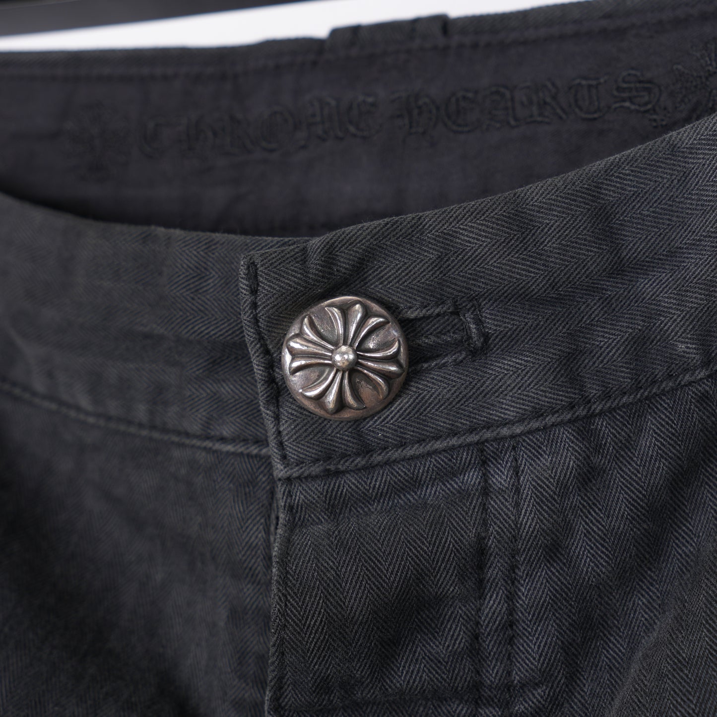 CHROME HEARTS HERRINGBONE CARPENTER PANTS