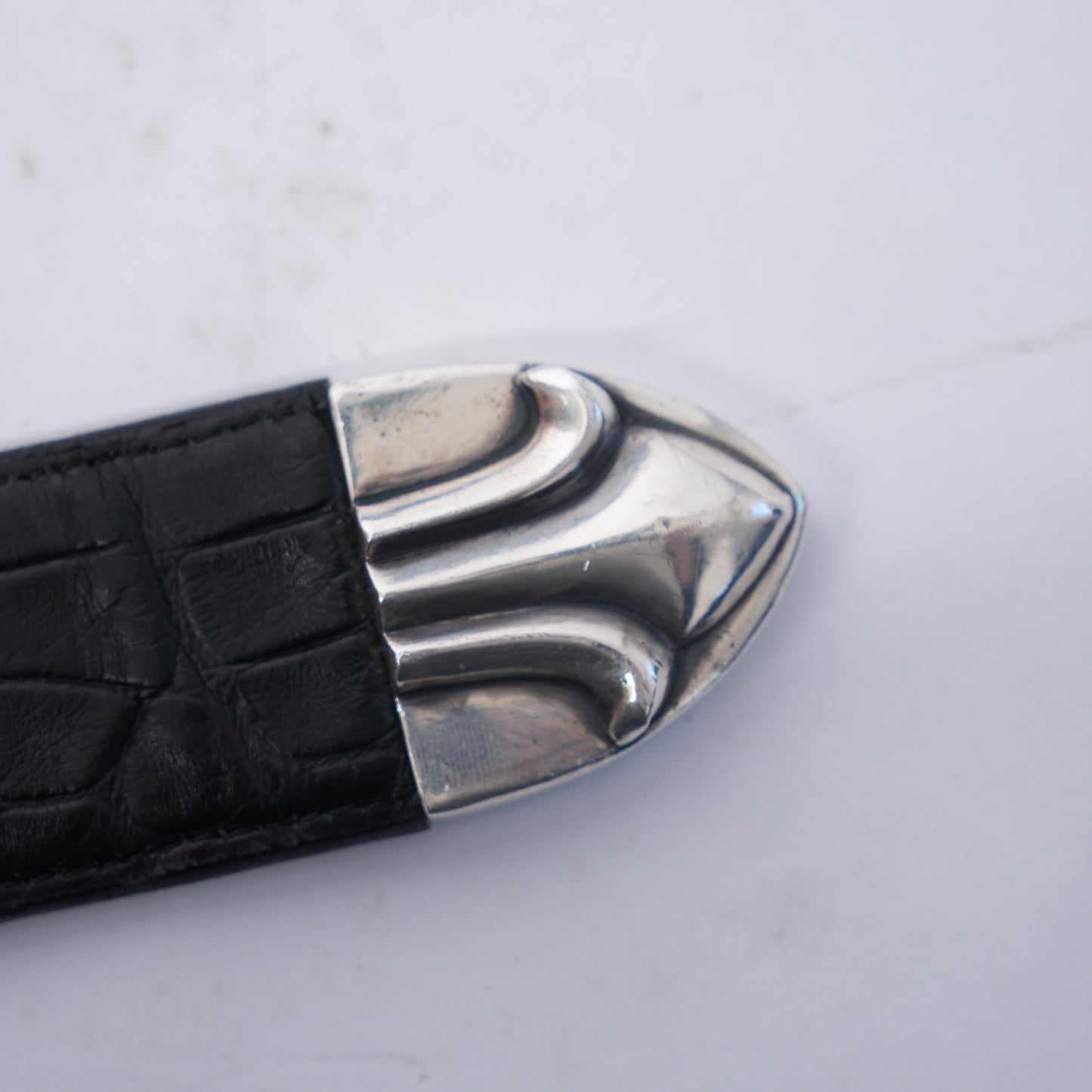 CHROME HEARTS CROCODILE LEATHER GUNSLINGER BELT