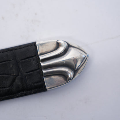 CHROME HEARTS CROCODILE LEATHER GUNSLINGER BELT