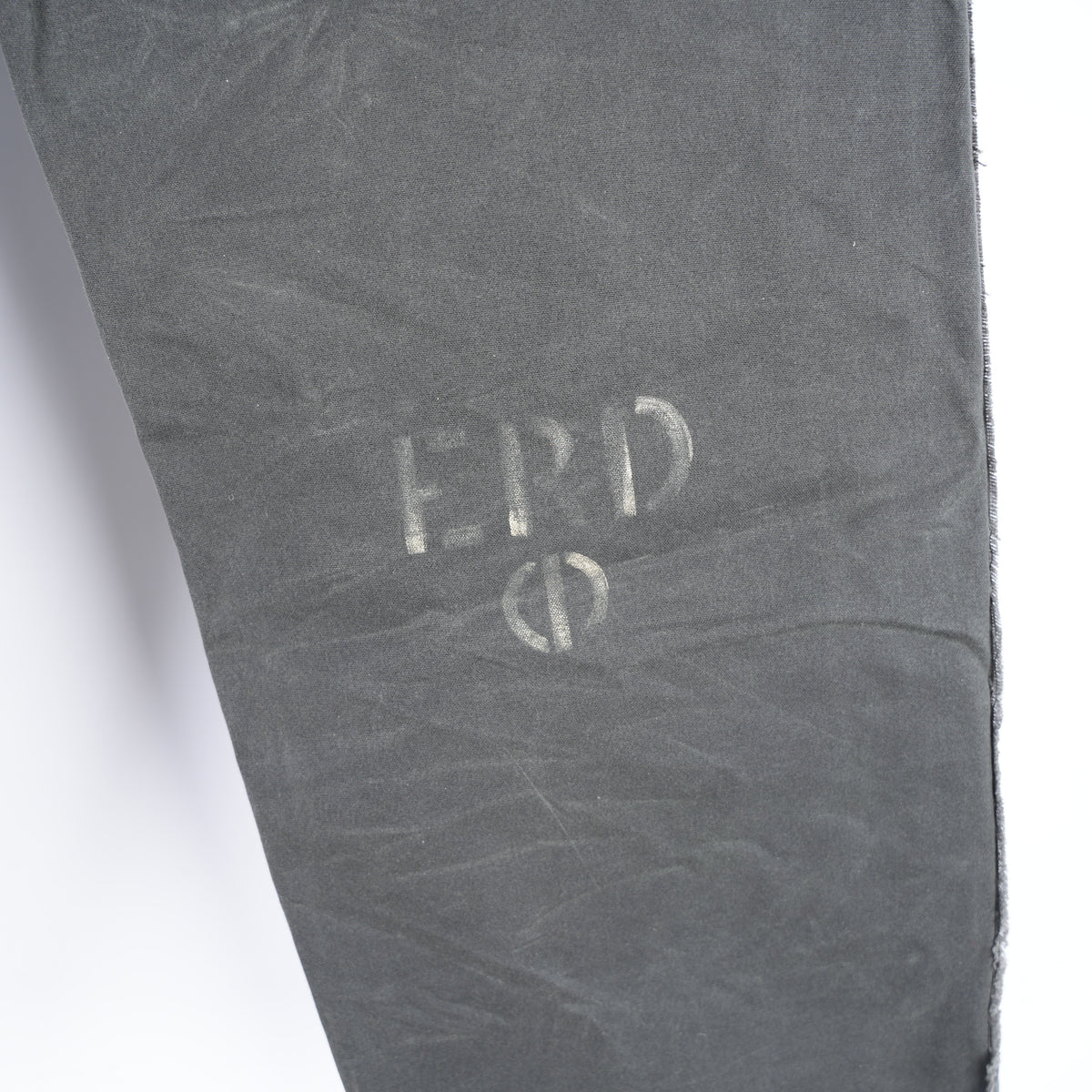 ENFANTS RICHES DÉPRIMÉS ERD FIREMAN LEATHER ROSE BUCKLE WAXED COTTON PANTS