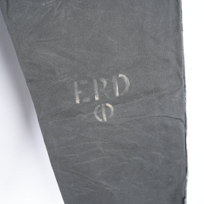 ENFANTS RICHES DÉPRIMÉS ERD FIREMAN LEATHER ROSE BUCKLE WAXED COTTON PANTS