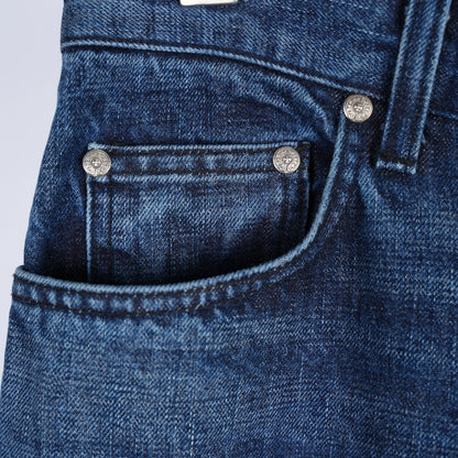 CHROME HEARTS RS INDIGO BLUE SELVEDGE DENIM PANTS