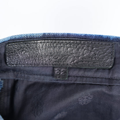 CHROME HEARTS RS INDIGO BLUE SELVEDGE DENIM PANTS