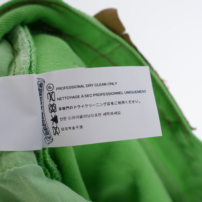 CHROME HEARTS GREEN SEX RECORDS CROSS PATCH JEANS