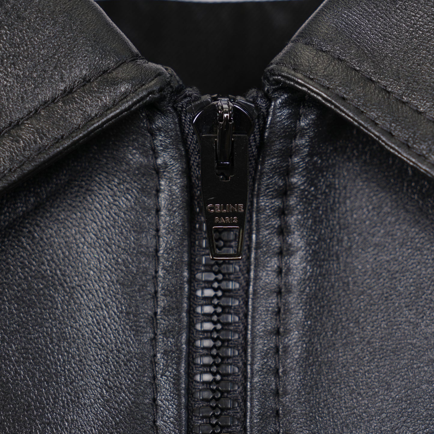 CELINE PANELLED LEATHER JACKET