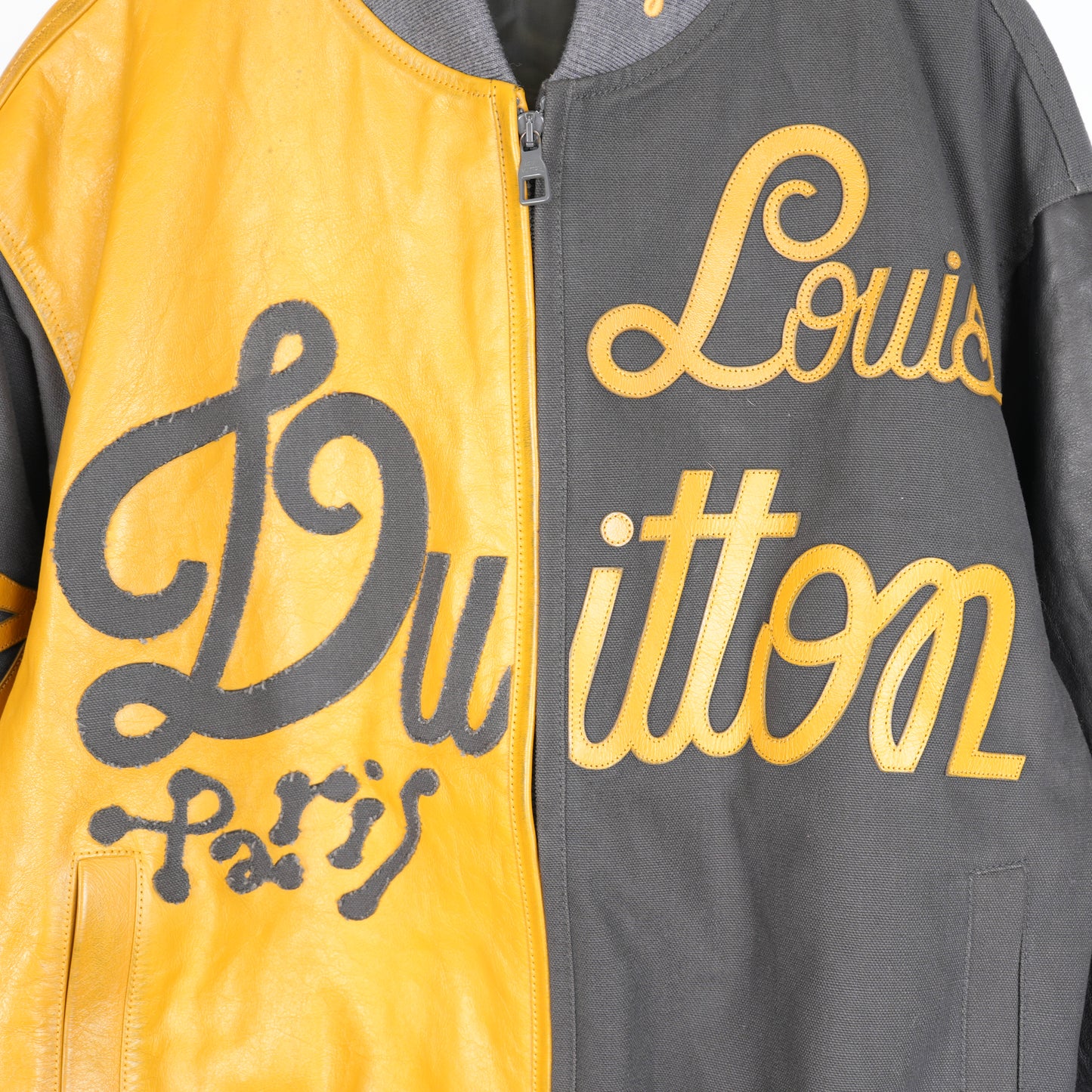 LOUIS VUITTON CANVAS LEATHER BOMBER JACKET