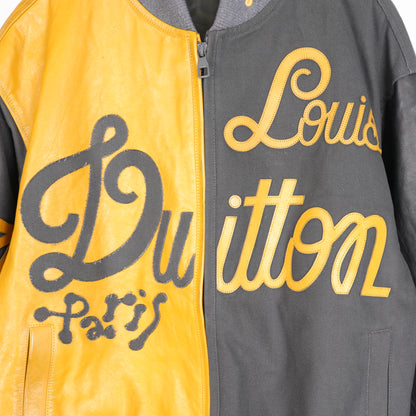 LOUIS VUITTON CANVAS LEATHER BOMBER JACKET