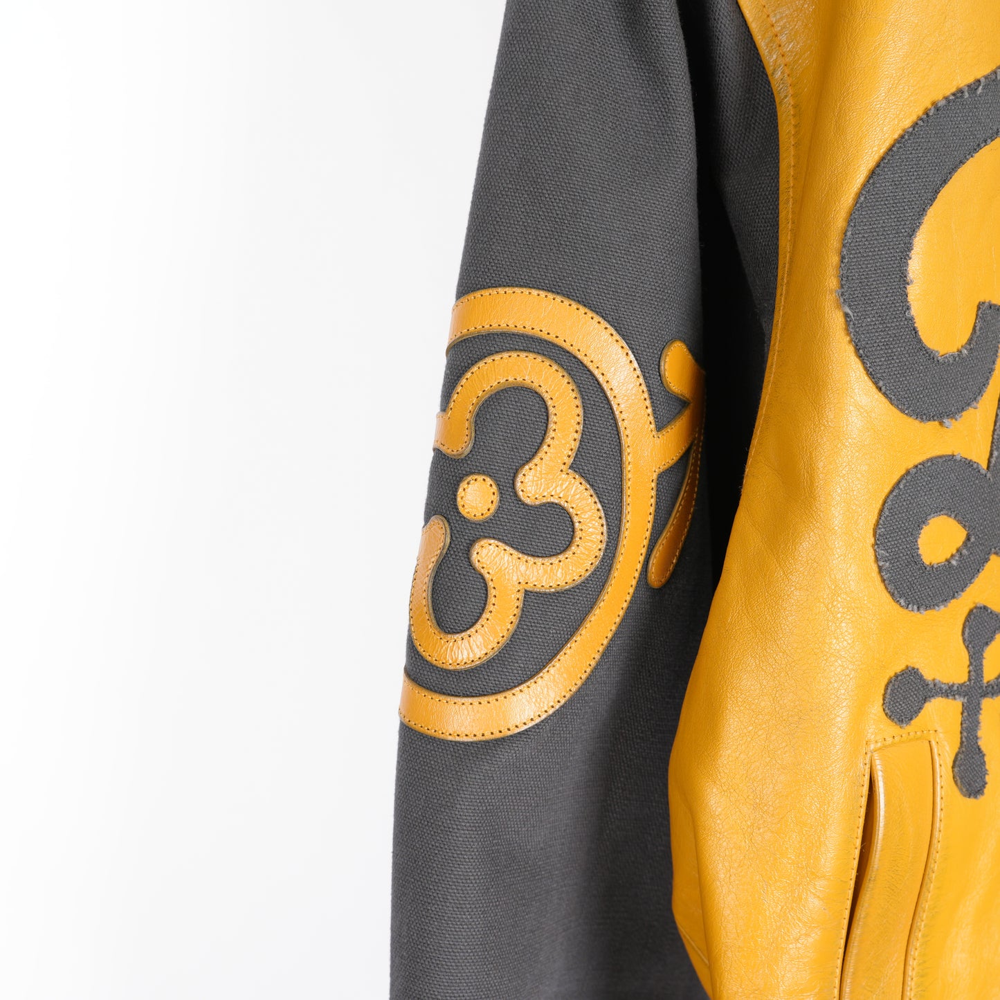 LOUIS VUITTON CANVAS LEATHER BOMBER JACKET