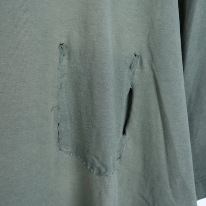 VINTAGE BOXY BLANK GREEN POCKET TEE