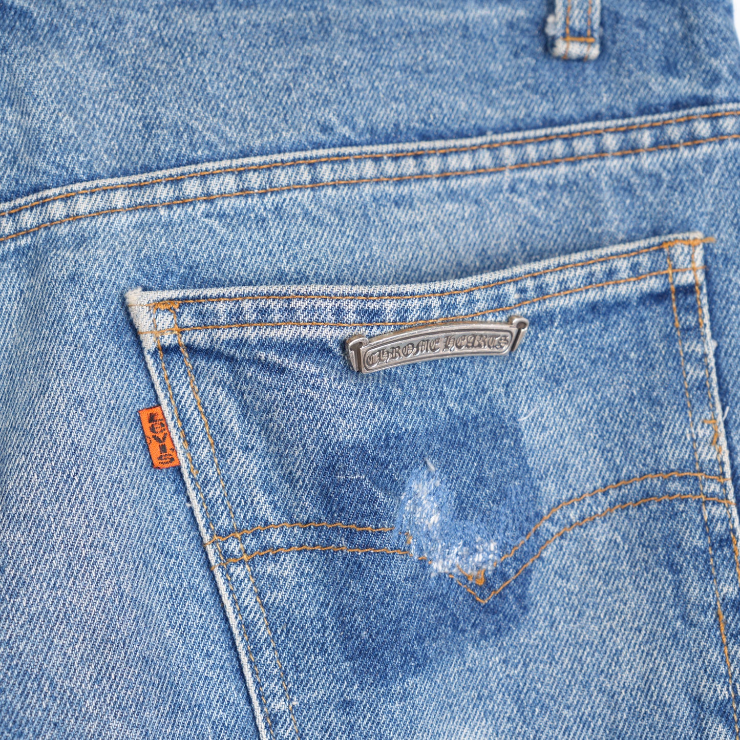 CHROME HEARTS BLACK PATCH BLUE WASH LEVIS