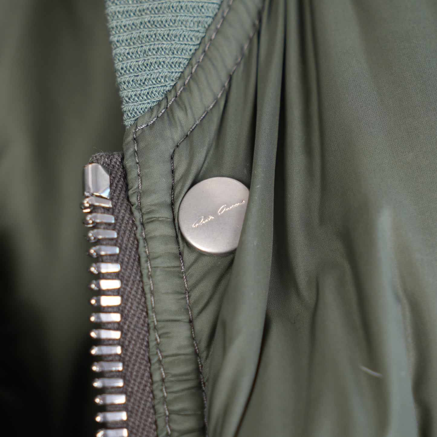 RICK OWENS GREEN PUFFER