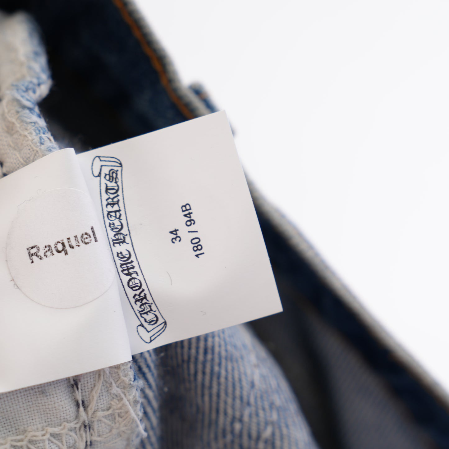 CHROME HEARTS BLACK PATCH BLUE WASH LEVIS