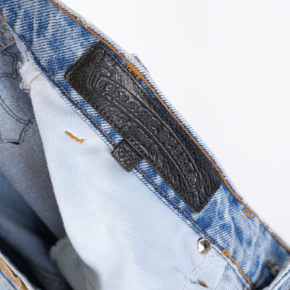 CHROME HEARTS BLACK PATCH LIGHT WASH LEVIS 505