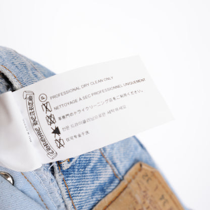 CHROME HEARTS BLACK PATCH LIGHT WASH LEVIS 505