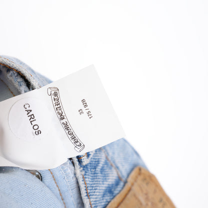 CHROME HEARTS BLACK PATCH LIGHT WASH LEVIS 505