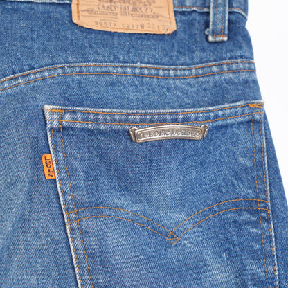 CHROME HEARTS BLACK PATCH DARK WASH LEVIS 517