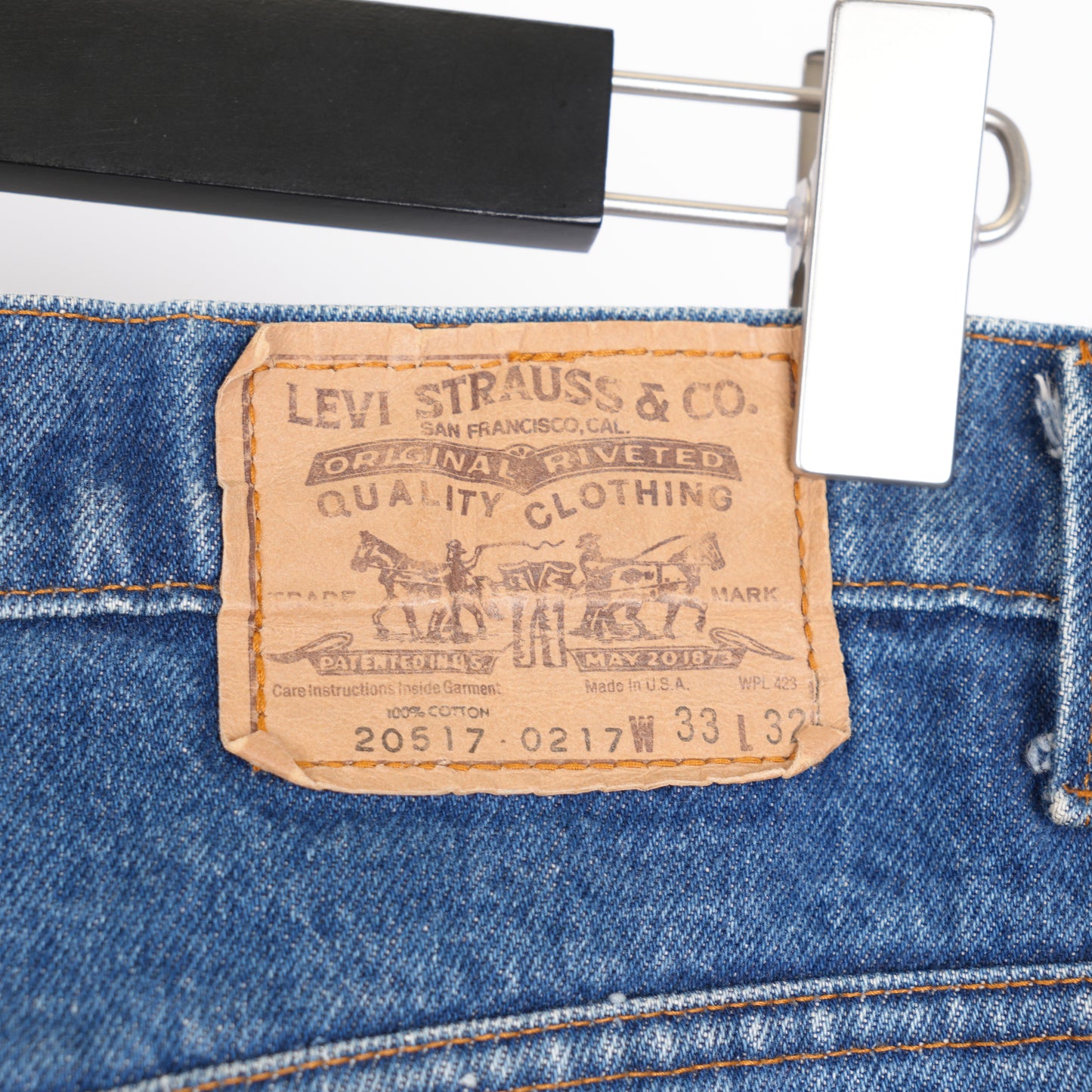 CHROME HEARTS BLACK PATCH DARK WASH LEVIS 517