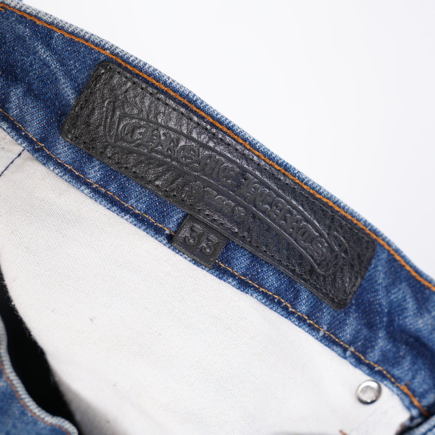 CHROME HEARTS BLACK PATCH DARK WASH LEVIS 517