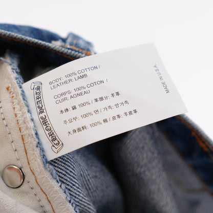 CHROME HEARTS BLACK PATCH DARK WASH LEVIS 517