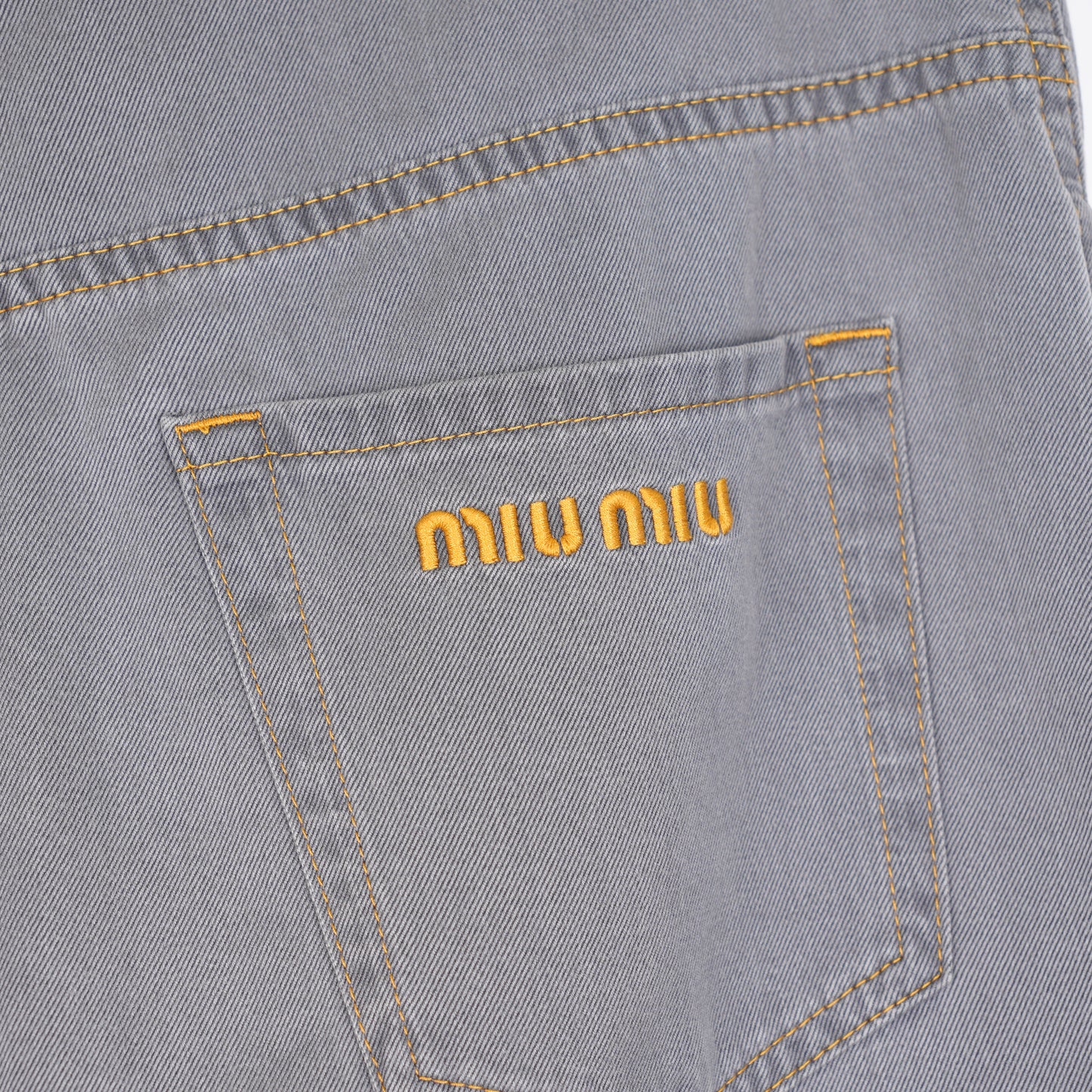 Miu Miu LOGO EMBROIDERED PANTS