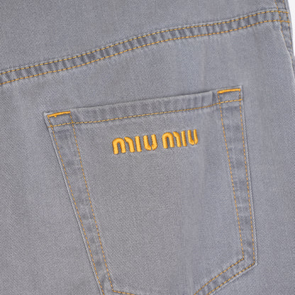 Miu Miu LOGO EMBROIDERED PANTS