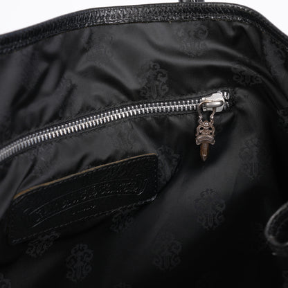 CHROME HEARTS TRIPLE CROSS LEATHER TOTE BAG