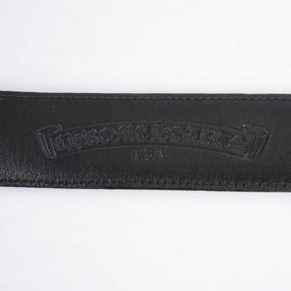 CHROME HEARTS OVAL BUCKLE WITH ATTACHED BLACK STRAP