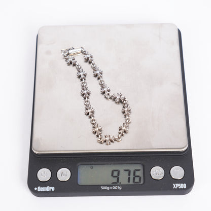 CHROME HEARTS DIAMOND TINY E BRACELET 12 LINK
