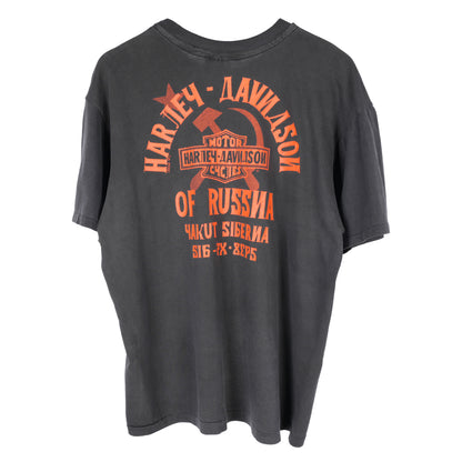 VINTAGE HARLEY DAVIDSON SOVIET UNION ARM AND SICKLE EMBLEM T-SHIRT RUSSIA