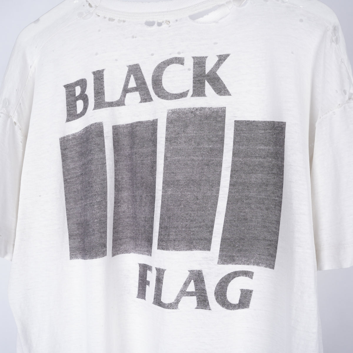 VINTAGE 1980s THRASHED BLACK FLAG 'EVERYTHING WENT BLACK' TEE