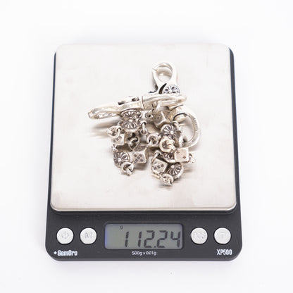 Chrome Hearts 14-Link DOUBLE LOBSTER Dice Wallet Chain