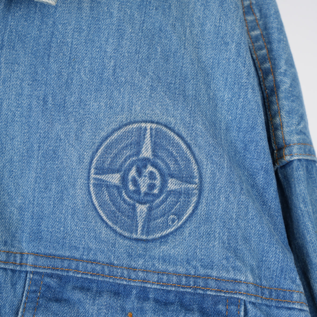 VINTAGE NARCOTICS ANONYMOUS EMBOSSED LOGO DENIM JACKET