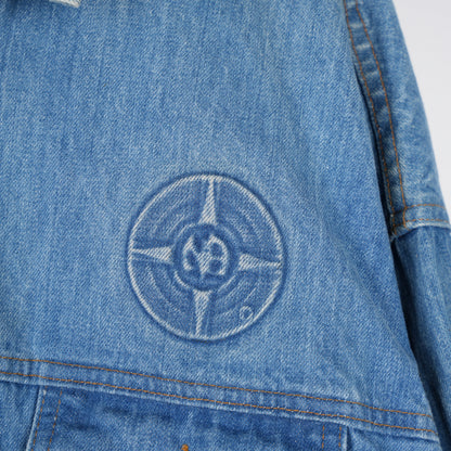 VINTAGE NARCOTICS ANONYMOUS EMBOSSED LOGO DENIM JACKET
