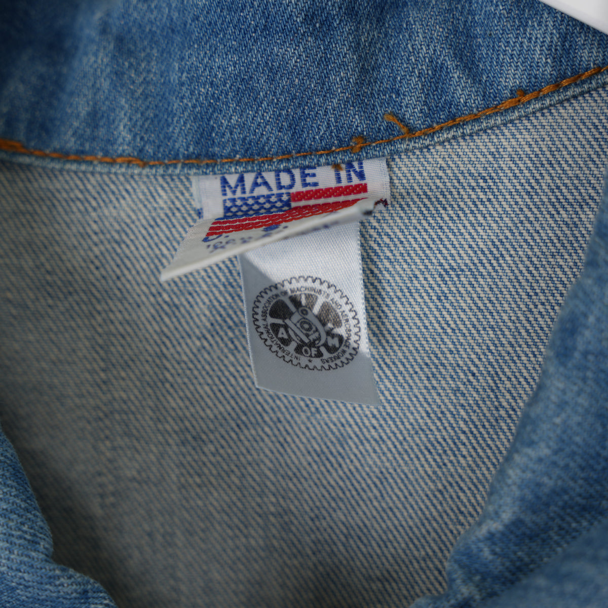 VINTAGE NARCOTICS ANONYMOUS EMBOSSED LOGO DENIM JACKET