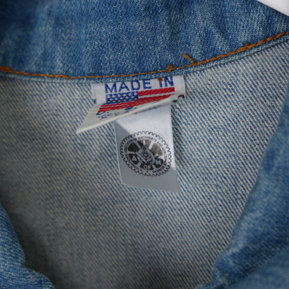 VINTAGE NARCOTICS ANONYMOUS EMBOSSED LOGO DENIM JACKET