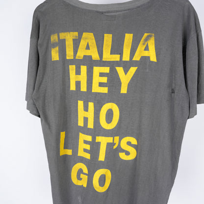 VINTAGE FADED RAMONES 'ITALIA HI HO LET'S GO' TEE 1988