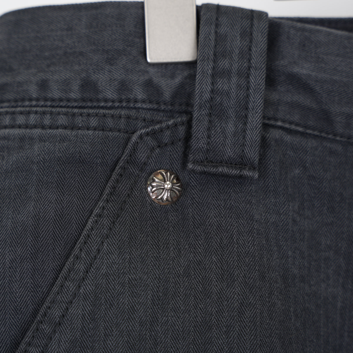 CHROME HEARTS HERRINGBONE CARPENTER PANTS