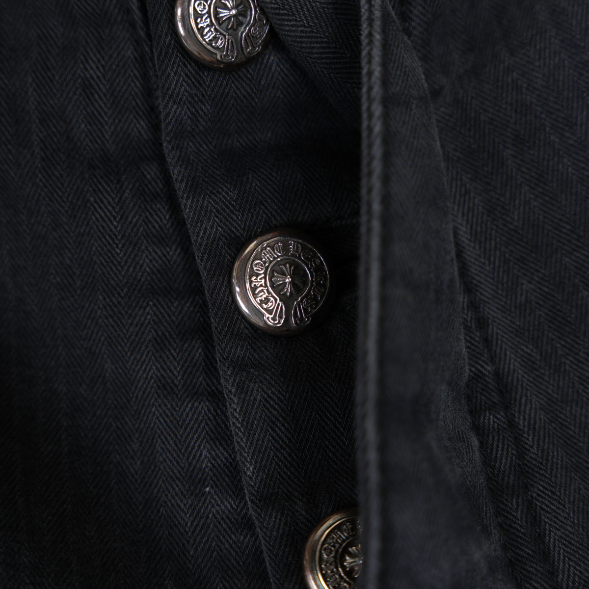 CHROME HEARTS HERRINGBONE CARPENTER PANTS